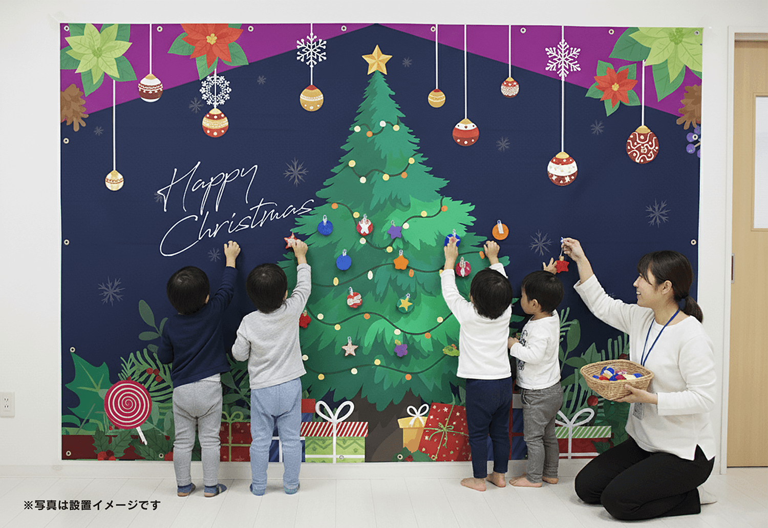 フォトスポット幕 【クリスマス幕 A】 イベントに