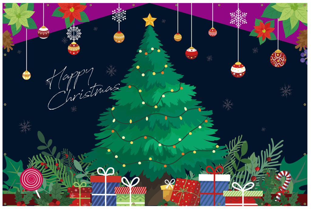 クリスマス幕Aデザイン